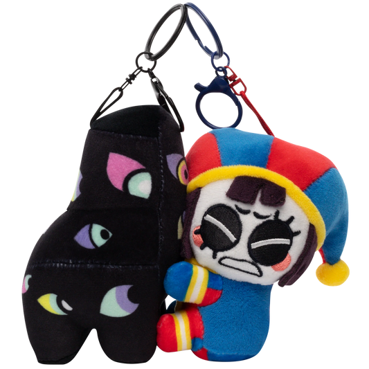Pomni & Abstraction Magnetic Plush Keychains