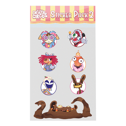 Digital Circus Sticker Pack 2