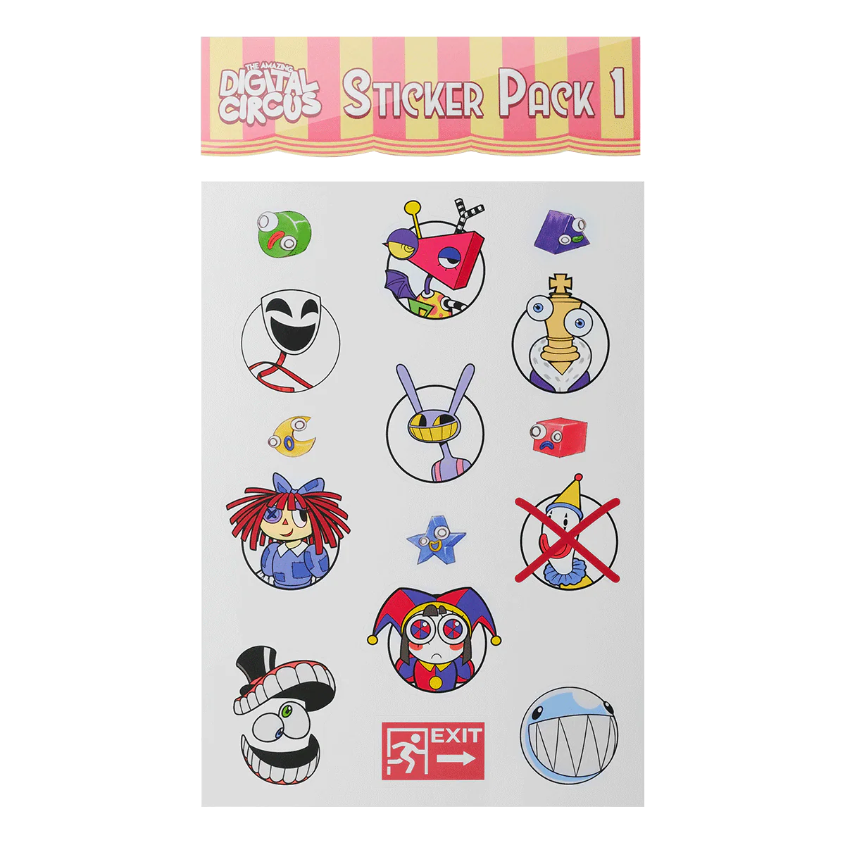 Digital Circus Sticker Pack 1