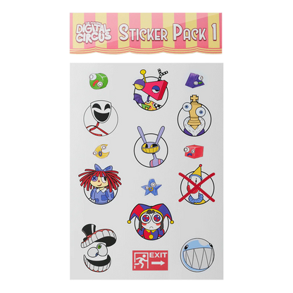 Digital Circus Sticker Pack 1