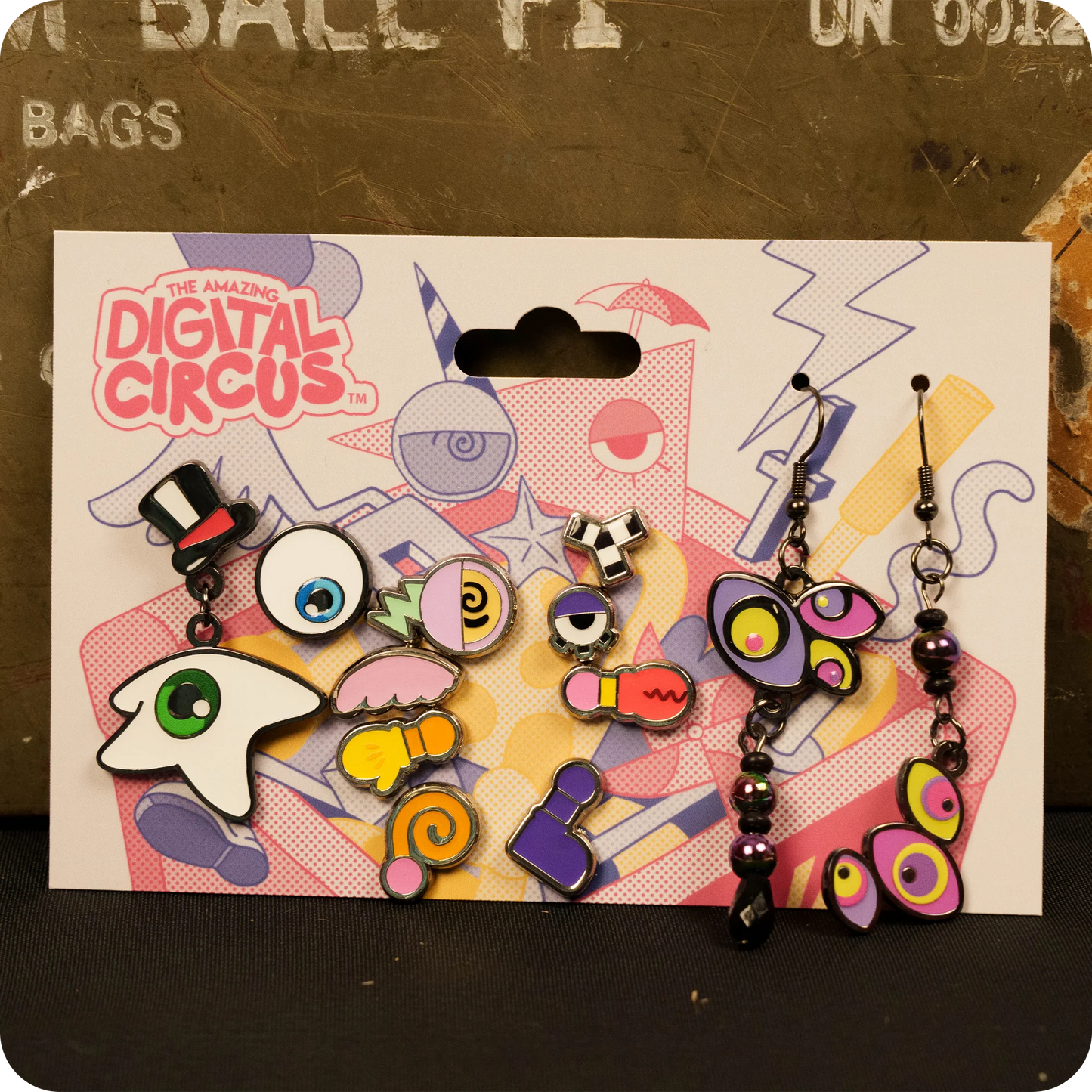Digital Circus Earring Set
